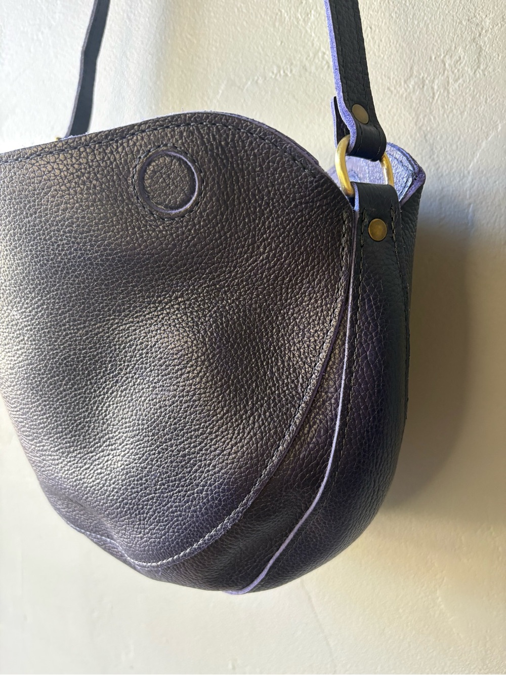 Portland Leather Navy Koala Sling Bag - Picture 6 of 11